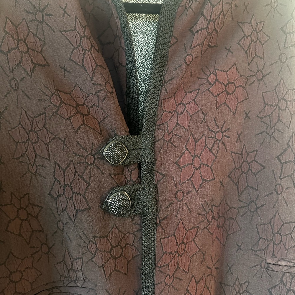 Vintage Reversible Patchwork 2button Black/White … - image 7